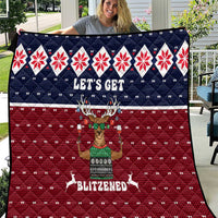 Lets Get Slouchy Christmas Quilt Funny Xmas Holiday Patterns - Wonder Print Shop