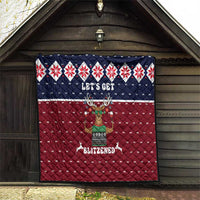 Lets Get Slouchy Christmas Quilt Funny Xmas Holiday Patterns - Wonder Print Shop