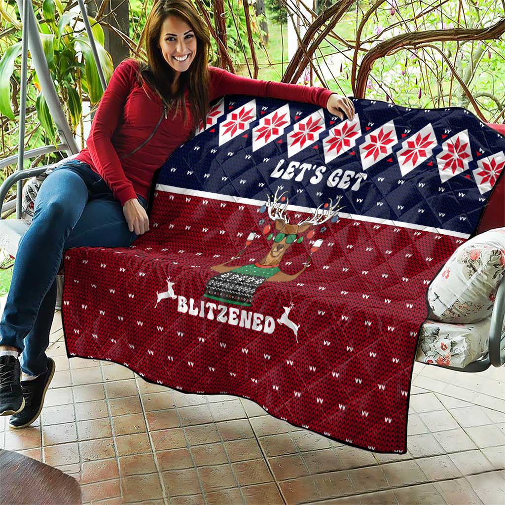 Lets Get Slouchy Christmas Quilt Funny Xmas Holiday Patterns - Wonder Print Shop