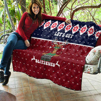 Lets Get Slouchy Christmas Quilt Funny Xmas Holiday Patterns - Wonder Print Shop