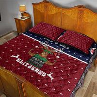 Lets Get Slouchy Christmas Quilt Bed Set Funny Xmas Holiday Patterns - Wonder Print Shop