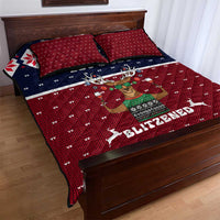Lets Get Slouchy Christmas Quilt Bed Set Funny Xmas Holiday Patterns - Wonder Print Shop