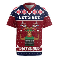 Lets Get Slouchy Christmas Rugby Jersey Funny Xmas Holiday Patterns - Wonder Print Shop