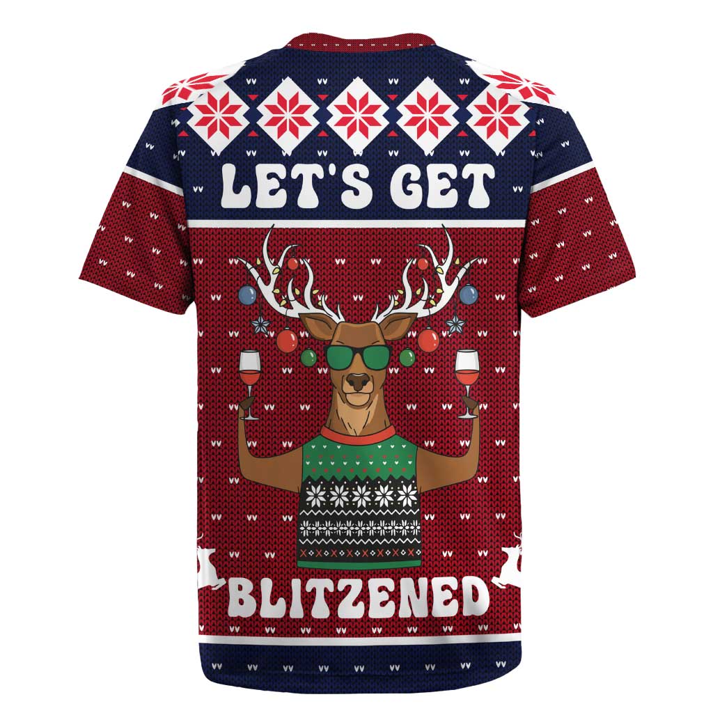 Lets Get Slouchy Christmas Rugby Jersey Funny Xmas Holiday Patterns - Wonder Print Shop