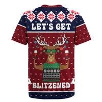 Lets Get Slouchy Christmas Rugby Jersey Funny Xmas Holiday Patterns - Wonder Print Shop