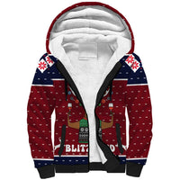 Lets Get Slouchy Christmas Sherpa Hoodie Funny Xmas Holiday Patterns - Wonder Print Shop