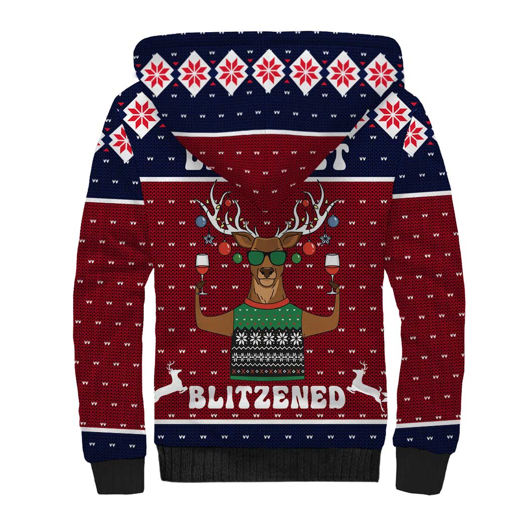 Lets Get Slouchy Christmas Sherpa Hoodie Funny Xmas Holiday Patterns - Wonder Print Shop
