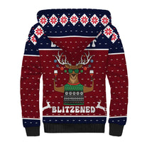 Lets Get Slouchy Christmas Sherpa Hoodie Funny Xmas Holiday Patterns - Wonder Print Shop