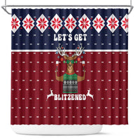 Lets Get Slouchy Christmas Shower Curtain Funny Xmas Holiday Patterns - Wonder Print Shop