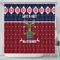 Lets Get Slouchy Christmas Shower Curtain Funny Xmas Holiday Patterns - Wonder Print Shop