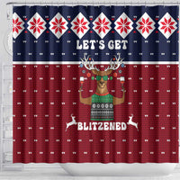 Lets Get Slouchy Christmas Shower Curtain Funny Xmas Holiday Patterns - Wonder Print Shop