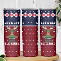 Lets Get Slouchy Christmas Skinny Tumbler Funny Xmas Holiday Patterns - Wonder Print Shop