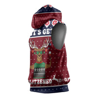 Lets Get Slouchy Christmas Sleeveless Hoodie Funny Xmas Holiday Patterns - Wonder Print Shop