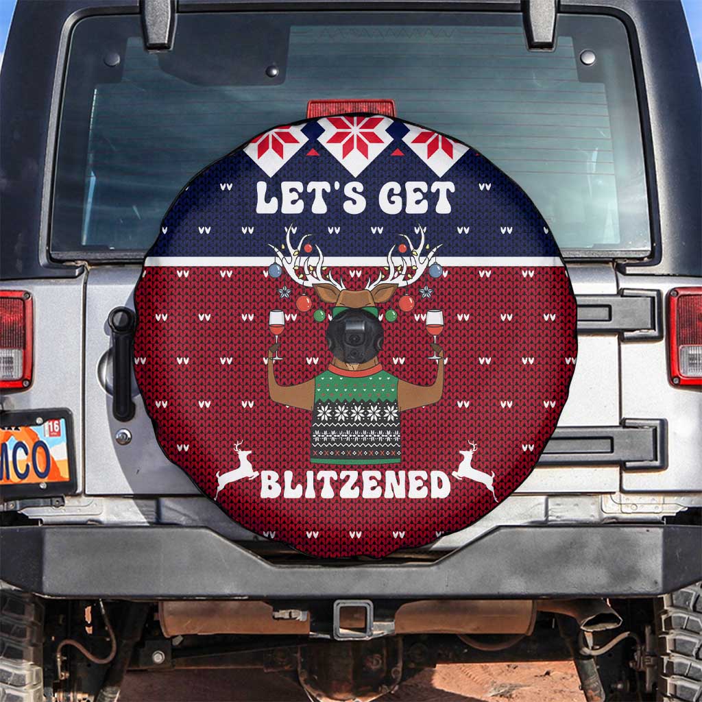 Lets Get Slouchy Christmas Spare Tire Cover Funny Xmas Holiday Patterns - Wonder Print Shop