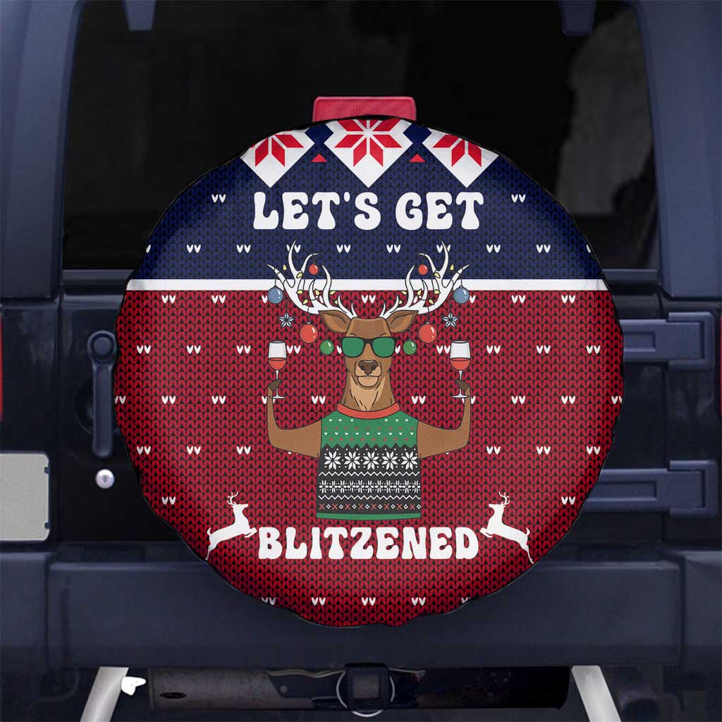 Lets Get Slouchy Christmas Spare Tire Cover Funny Xmas Holiday Patterns - Wonder Print Shop