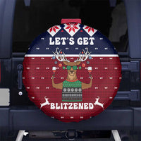 Lets Get Slouchy Christmas Spare Tire Cover Funny Xmas Holiday Patterns - Wonder Print Shop