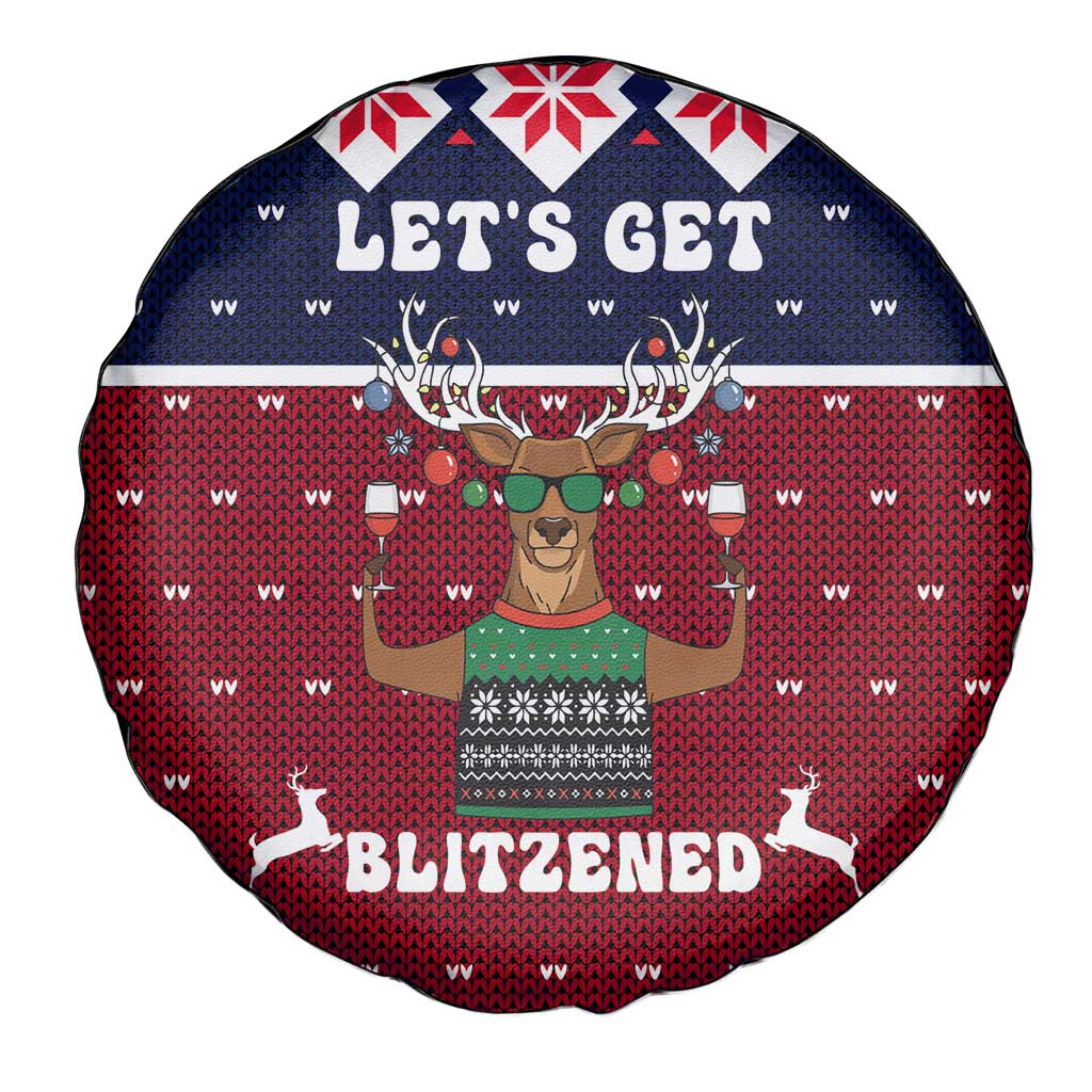 Lets Get Slouchy Christmas Spare Tire Cover Funny Xmas Holiday Patterns - Wonder Print Shop