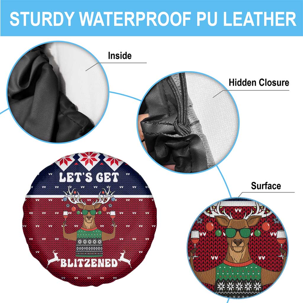 Lets Get Slouchy Christmas Spare Tire Cover Funny Xmas Holiday Patterns - Wonder Print Shop