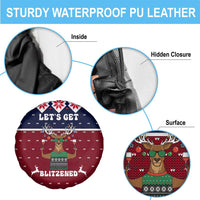 Lets Get Slouchy Christmas Spare Tire Cover Funny Xmas Holiday Patterns - Wonder Print Shop