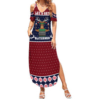 Lets Get Slouchy Christmas Summer Maxi Dress Funny Xmas Holiday Patterns - Wonder Print Shop