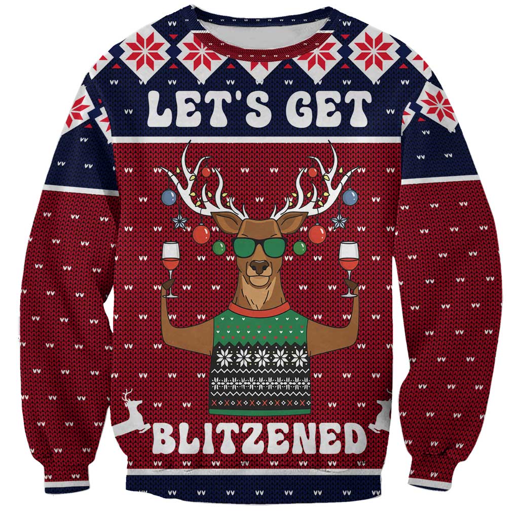 Lets Get Slouchy Christmas Sweatshirt Funny Xmas Holiday Patterns - Wonder Print Shop