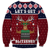 Lets Get Slouchy Christmas Sweatshirt Funny Xmas Holiday Patterns - Wonder Print Shop
