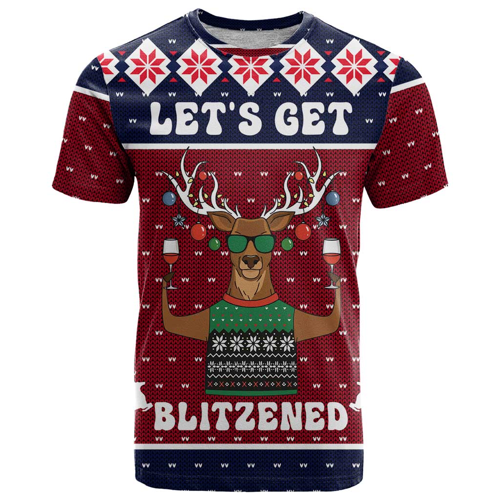 Lets Get Slouchy Christmas T Shirt Funny Xmas Holiday Patterns - Wonder Print Shop