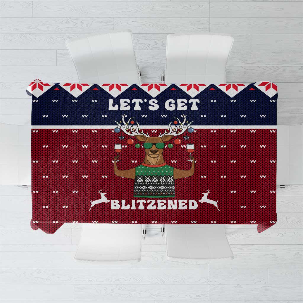 Lets Get Slouchy Christmas Tablecloth Funny Xmas Holiday Patterns - Wonder Print Shop
