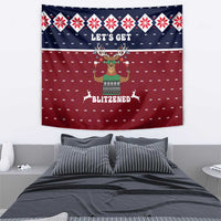 Lets Get Slouchy Christmas Tapestry Funny Xmas Holiday Patterns - Wonder Print Shop