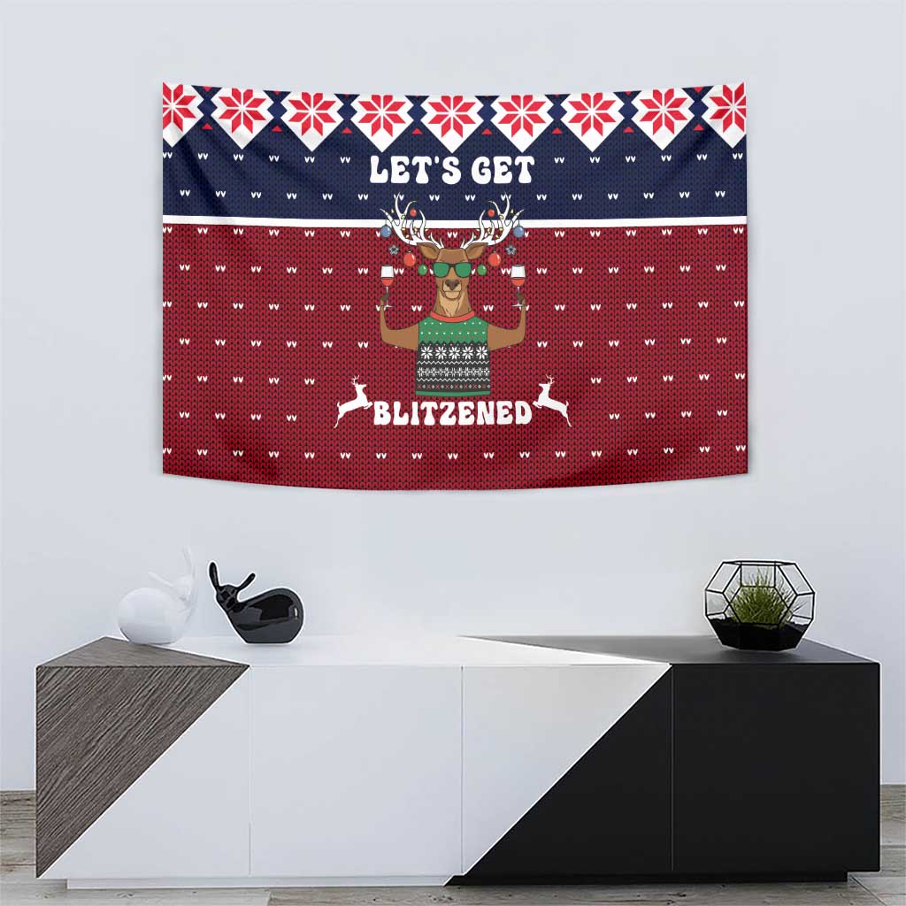 Lets Get Slouchy Christmas Tapestry Funny Xmas Holiday Patterns - Wonder Print Shop