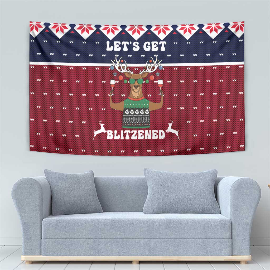 Lets Get Slouchy Christmas Tapestry Funny Xmas Holiday Patterns - Wonder Print Shop