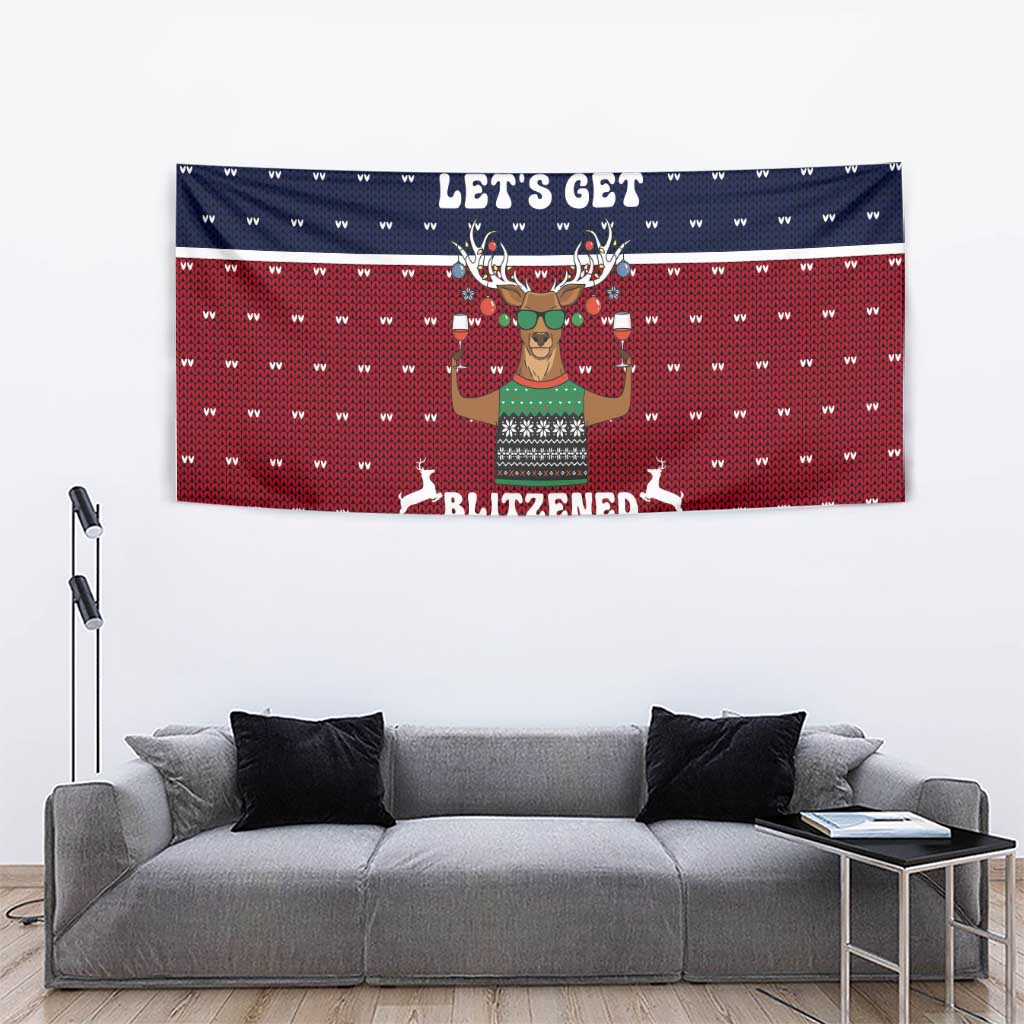 Lets Get Slouchy Christmas Tapestry Funny Xmas Holiday Patterns - Wonder Print Shop