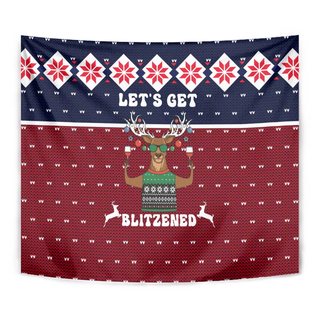 Lets Get Slouchy Christmas Tapestry Funny Xmas Holiday Patterns - Wonder Print Shop