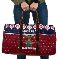 Lets Get Slouchy Christmas Travel Bag Funny Xmas Holiday Patterns - Wonder Print Shop