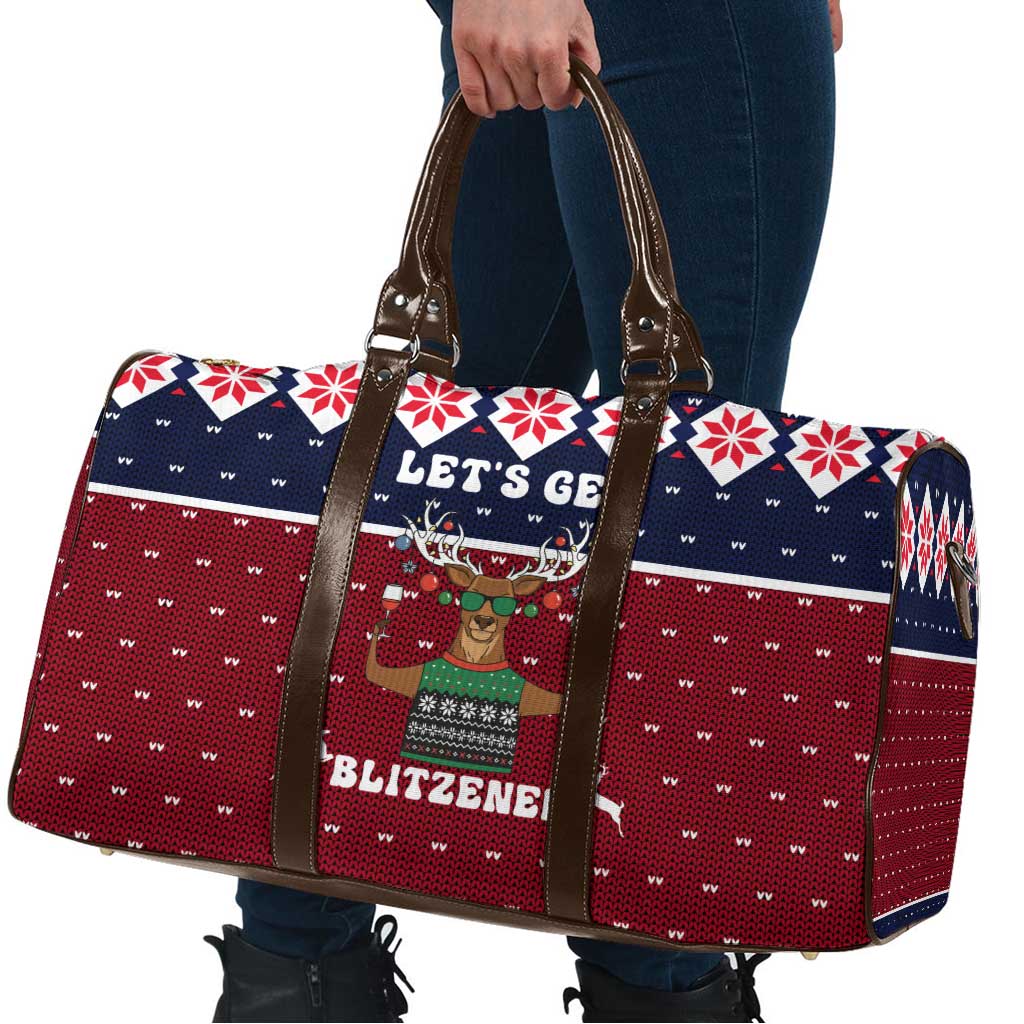 Lets Get Slouchy Christmas Travel Bag Funny Xmas Holiday Patterns - Wonder Print Shop