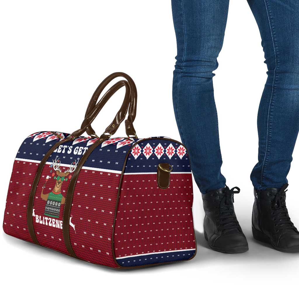 Lets Get Slouchy Christmas Travel Bag Funny Xmas Holiday Patterns - Wonder Print Shop