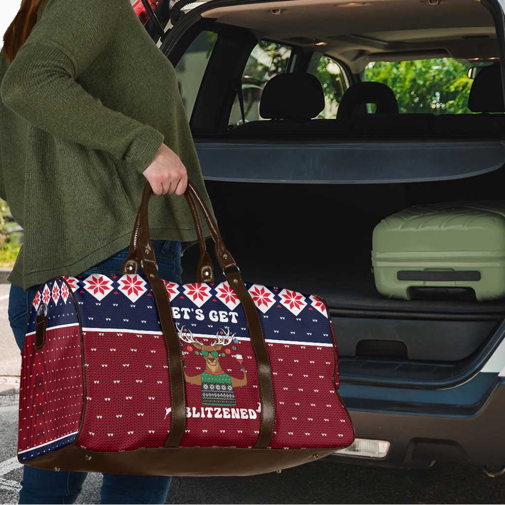 Lets Get Slouchy Christmas Travel Bag Funny Xmas Holiday Patterns - Wonder Print Shop