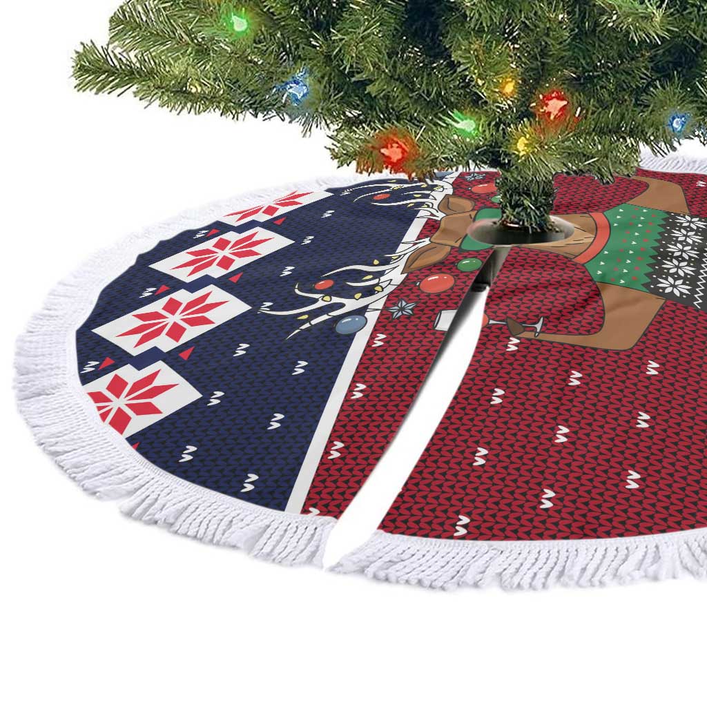 Lets Get Slouchy Christmas Tree Skirt Funny Xmas Holiday Patterns - Wonder Print Shop