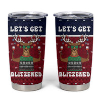 Lets Get Slouchy Christmas Tumbler Cup Funny Xmas Holiday Patterns - Wonder Print Shop