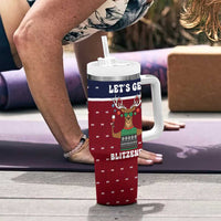 Lets Get Slouchy Christmas Tumbler With Handle Funny Xmas Holiday Patterns - Wonder Print Shop