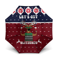 Lets Get Slouchy Christmas Umbrella Funny Xmas Holiday Patterns - Wonder Print Shop