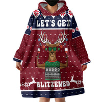 Lets Get Slouchy Christmas Wearable Blanket Hoodie Funny Xmas Holiday Patterns - Wonder Print Shop