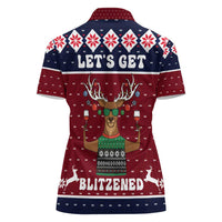 Lets Get Slouchy Christmas Women Polo Shirt Funny Xmas Holiday Patterns - Wonder Print Shop