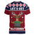 Lets Get Slouchy Christmas Women V-Neck T-Shirt Funny Xmas Holiday Patterns - Wonder Print Shop