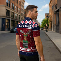 Lets Get Slouchy Christmas Zipper Polo Shirt Funny Xmas Holiday Patterns - Wonder Print Shop