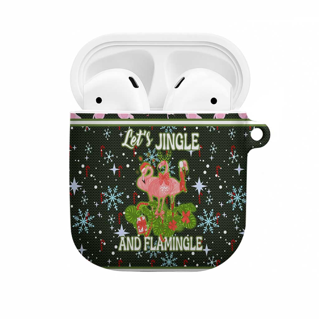 Lets Jingle And Flamingle Christmas AirPods Case Funny Xmas Holiday Patterns - Wonder Print Shop