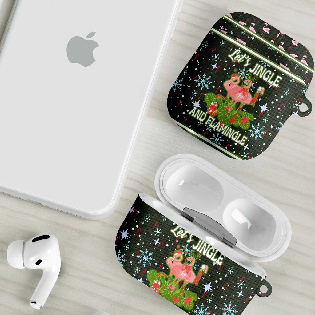 Lets Jingle And Flamingle Christmas AirPods Case Funny Xmas Holiday Patterns - Wonder Print Shop