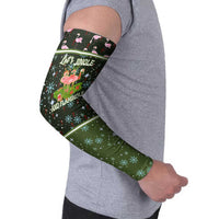 Lets Jingle And Flamingle Christmas Arm Sleeves Funny Xmas Holiday Patterns - Wonder Print Shop