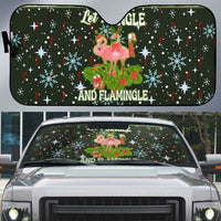 Lets Jingle And Flamingle Christmas Auto Sun Shade Funny Xmas Holiday Patterns - Wonder Print Shop