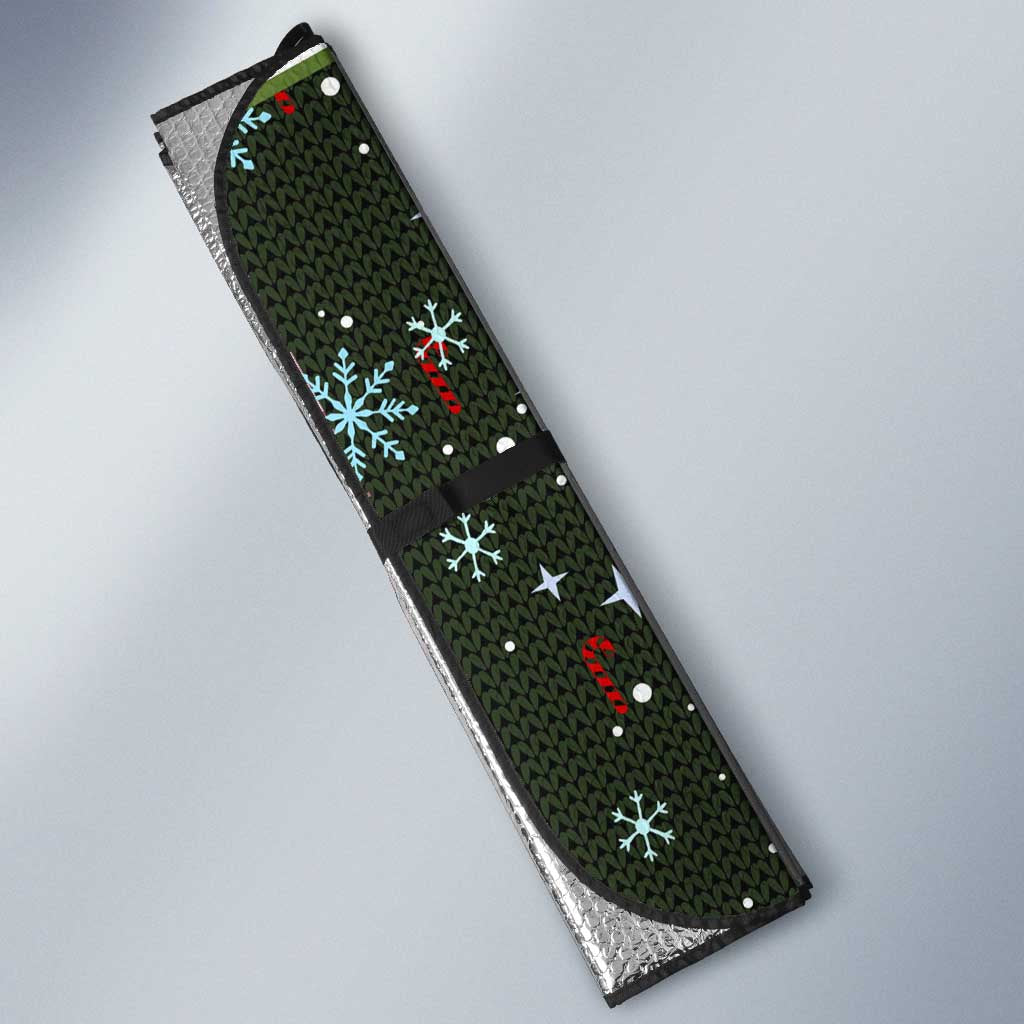 Lets Jingle And Flamingle Christmas Auto Sun Shade Funny Xmas Holiday Patterns - Wonder Print Shop